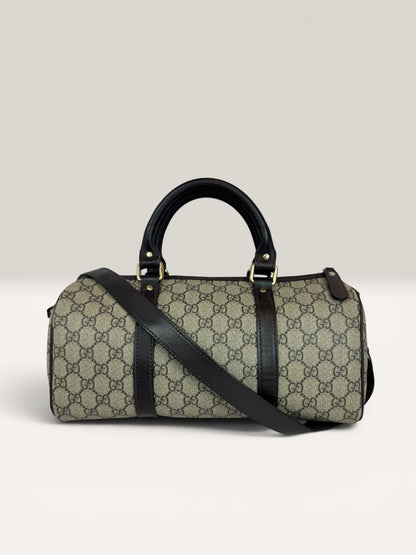 GU16👜 Gucci Boston With Strap Coated canvas