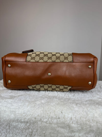 GUCCI Tote GG Canvas Brown