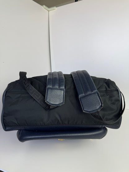 VERSACE La Medusa Backpack in Navy Leather