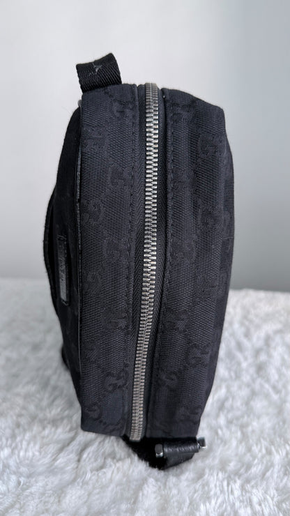 GUCCI Front pocket GG canvas Black Crossbody Black
