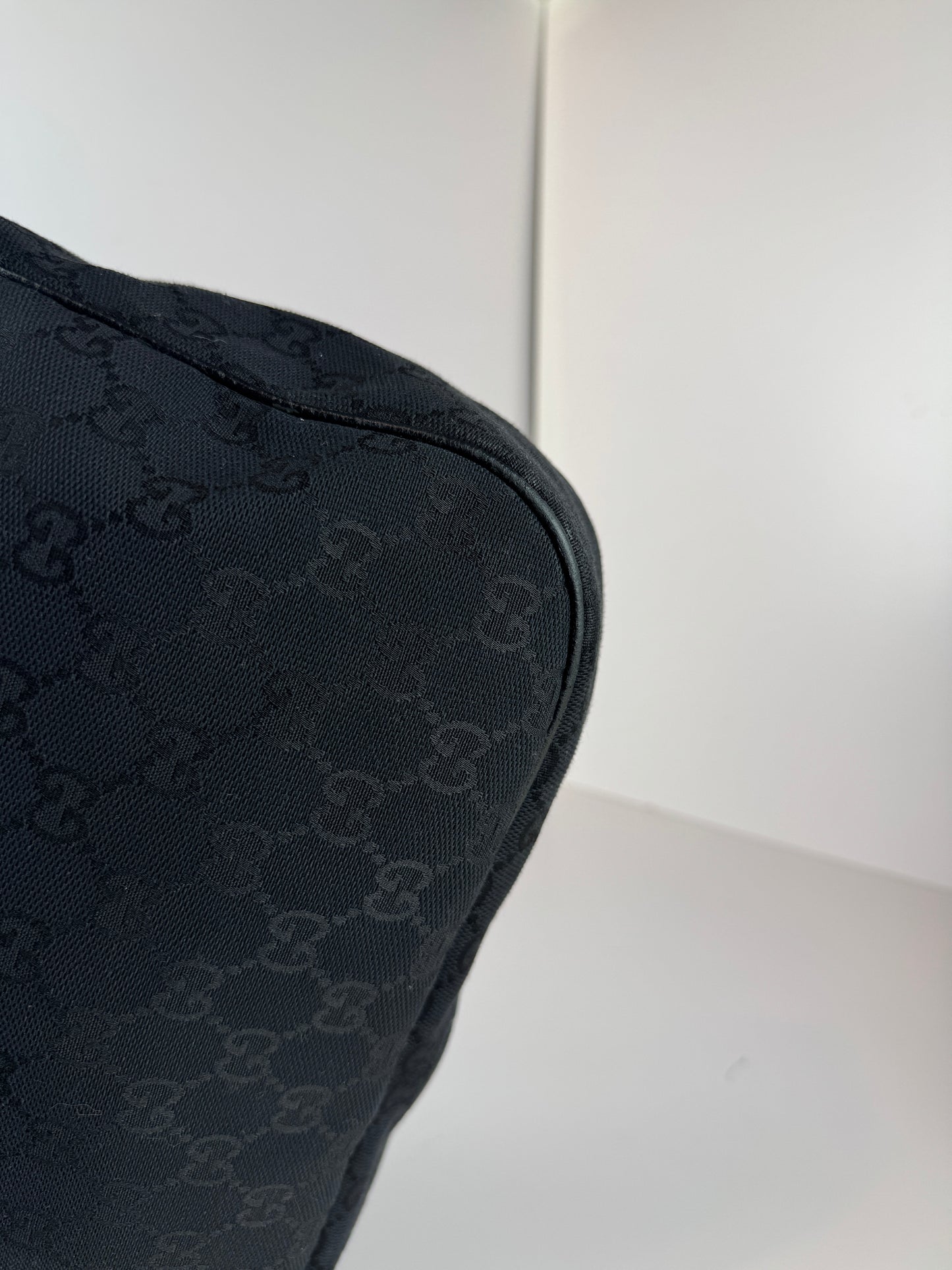 Gucci Hobo GG Canvas Black Shoulder Bag