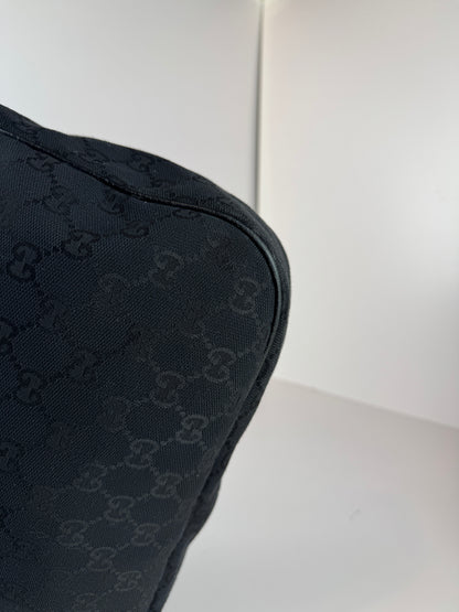 Gucci Hobo GG Canvas Black Shoulder Bag