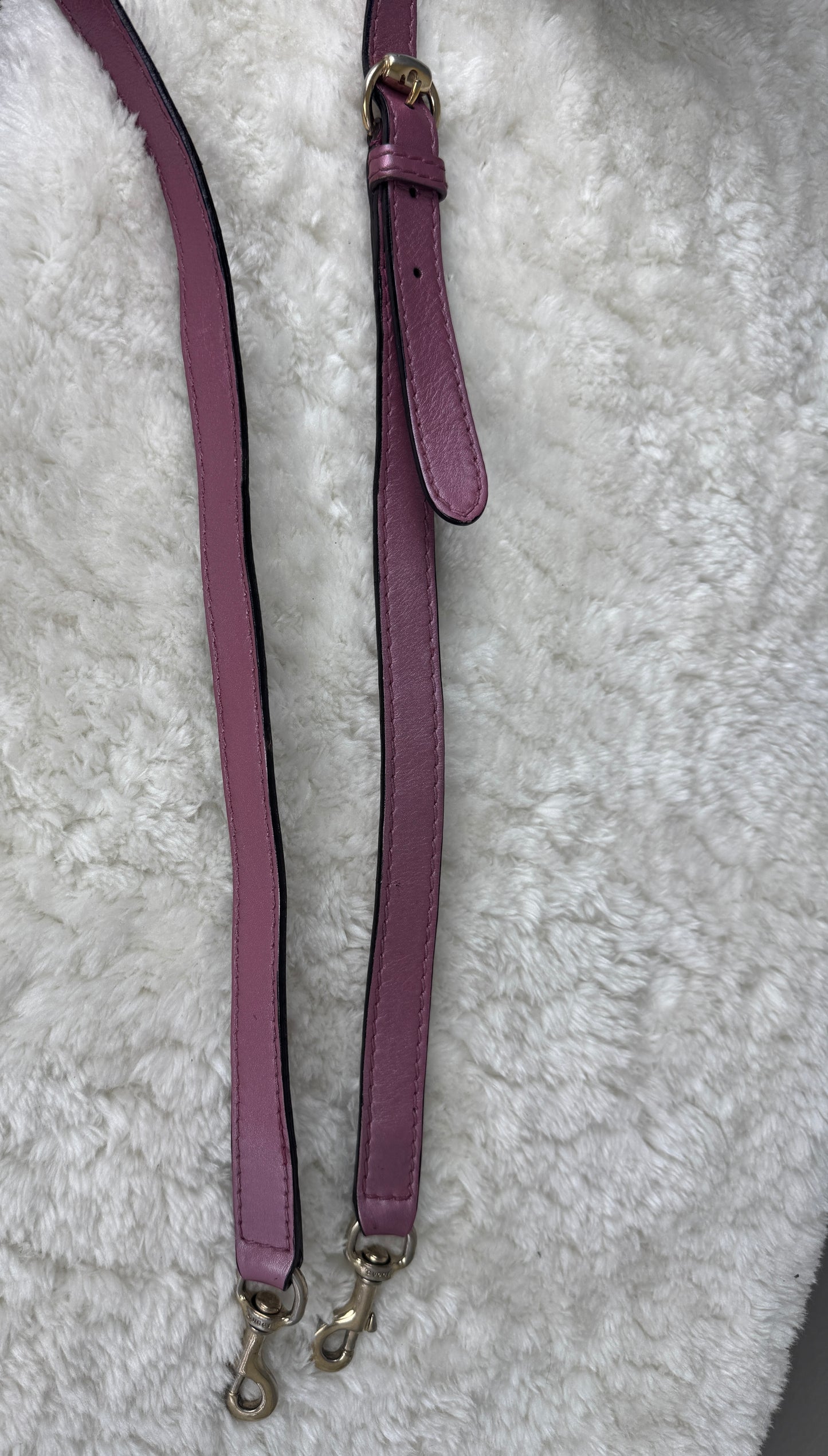 GUCCI Heart Bit Handbag with strap GG Canvas Pink