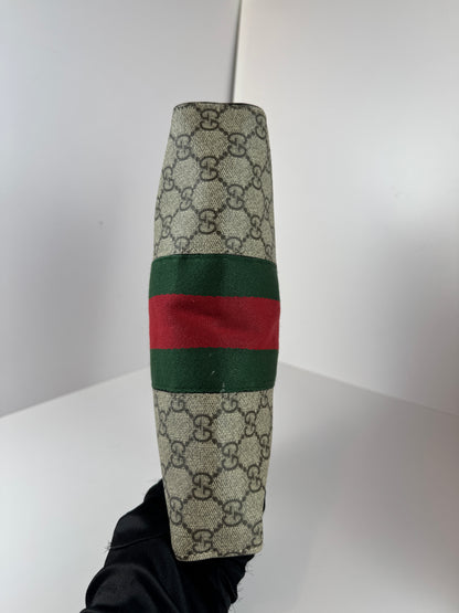 GUCCI Web Clutch GG Supreme Coated Canvas