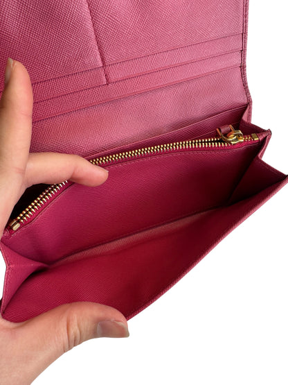 WA2👛 Prada continental flap wallet (COA Included) retail $995