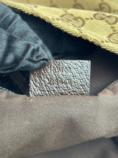 GUCCI Web Stripe GG Canvas Brown