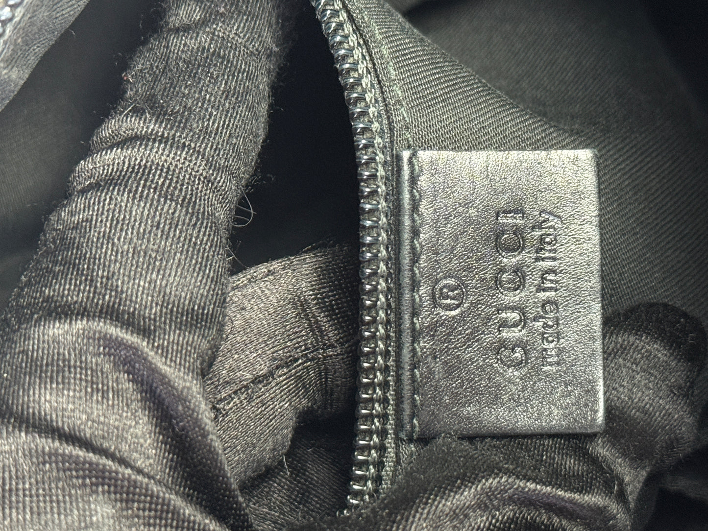 GUCCI Front pocket Messenger GG Canvas with Perforated Leather medium