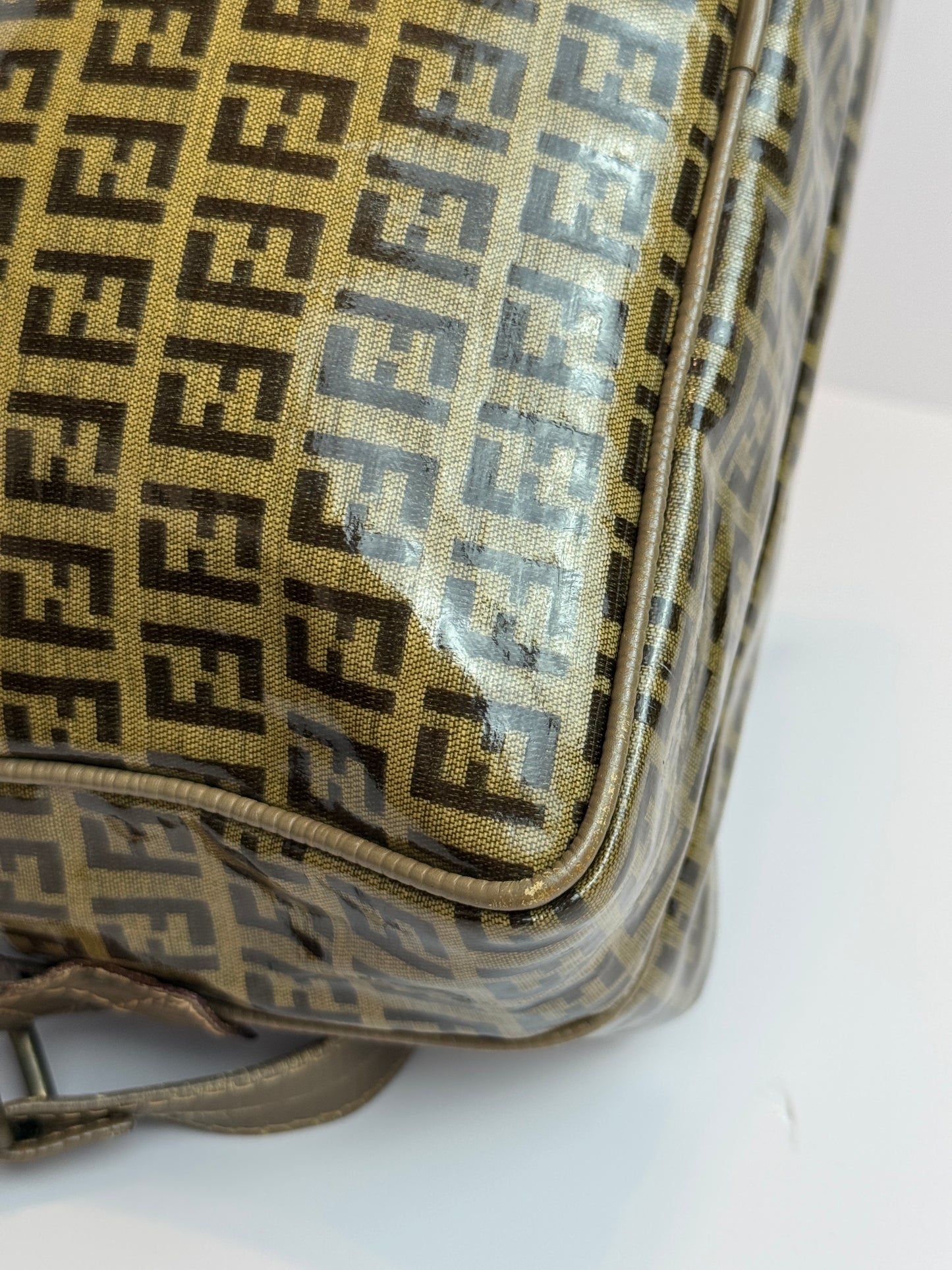 FENDI Vintage Zucchino Crystal Canvas FF Crossbody