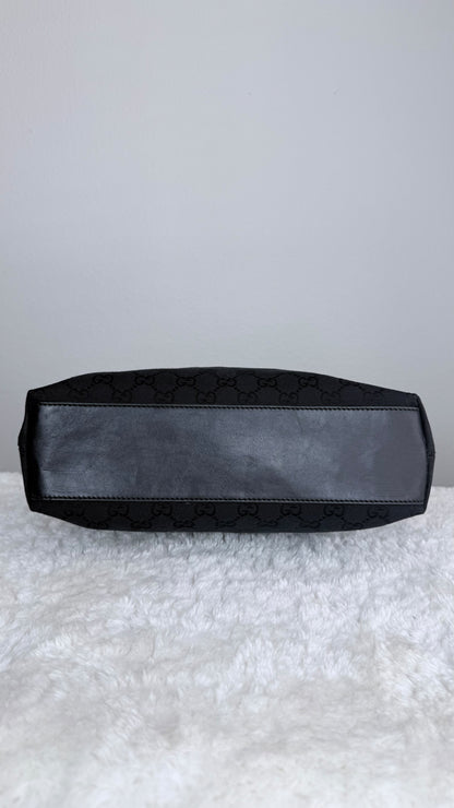GUCCI Piston Shoulder GG Monogram Black