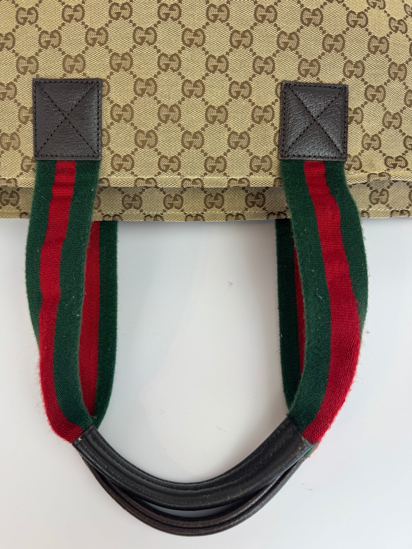 Gucci Web Stripe Diaper Tote GG Canvas