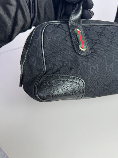 GUCCI  Princy Boston Small GG Black Canvas