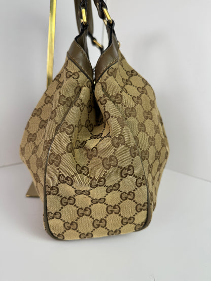 GUCCI Sukey Hobo GG Canvas Kaki