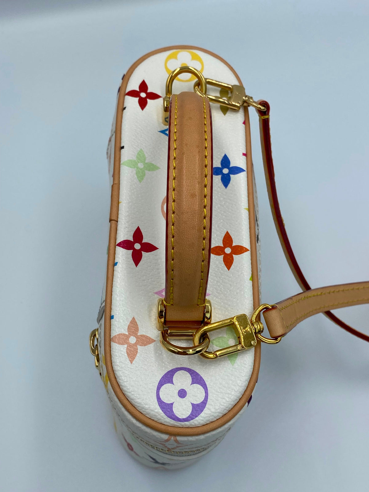 Louis Vuitton x Takashi Murakami Multicolor Monogram Vanity Chain pouch