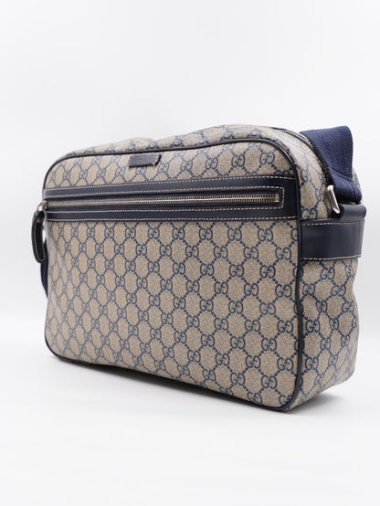 Gucci Front Zip Messenger Navy