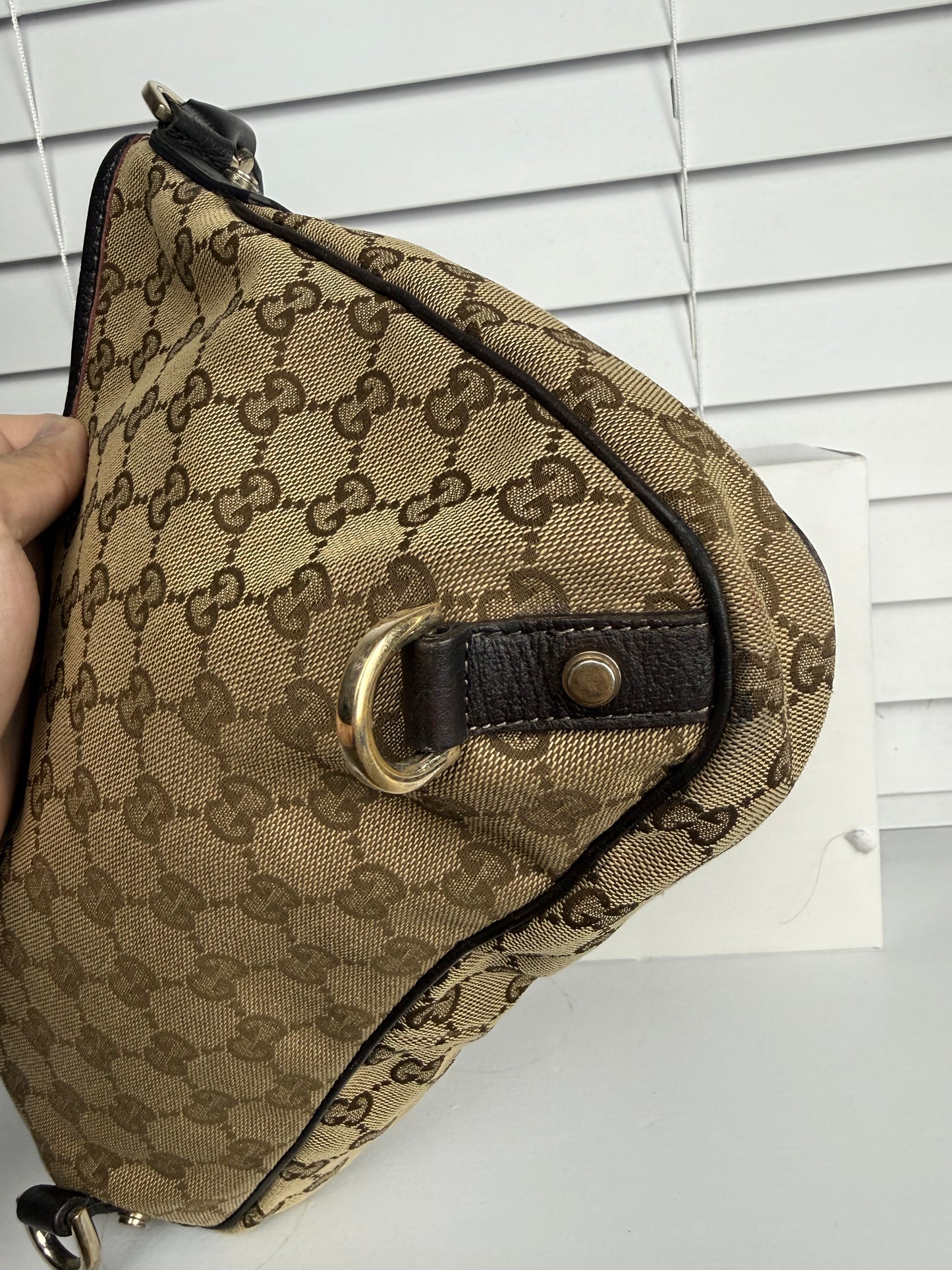Gucci d ring hobo GG Canvas