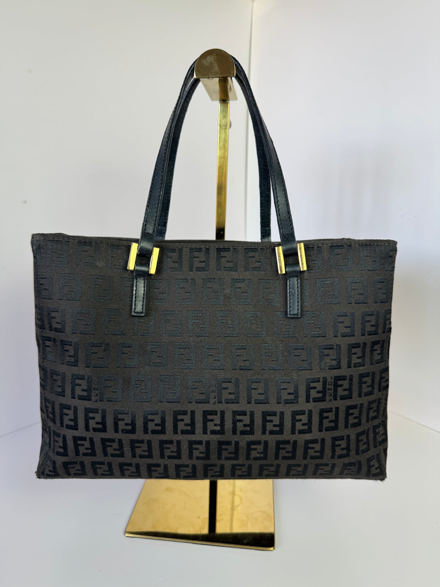 FENDI Vintage Shopping Tote Zucchino Canvas Small