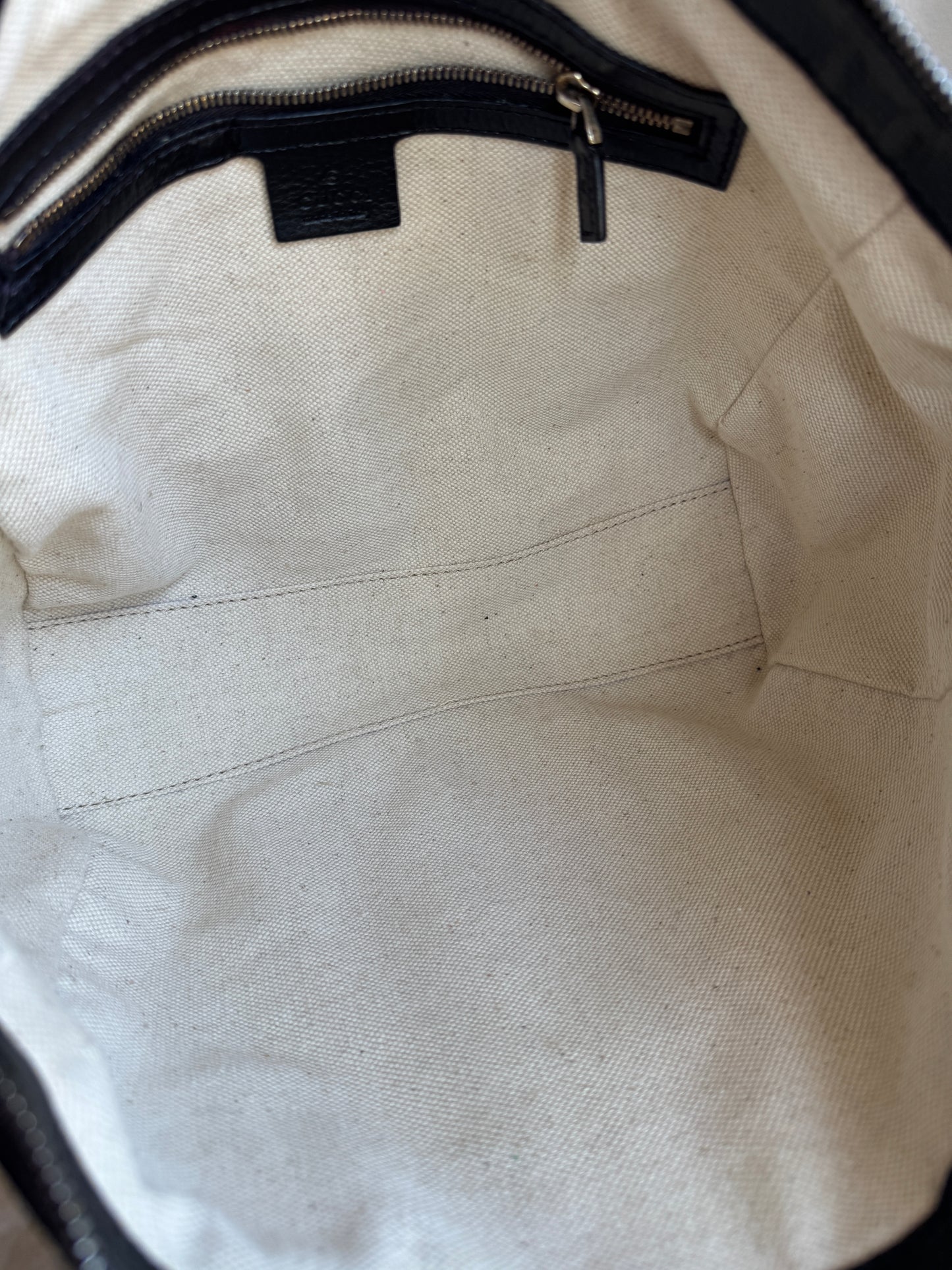 GUCCI Soho Zip Tote Leather Small Black