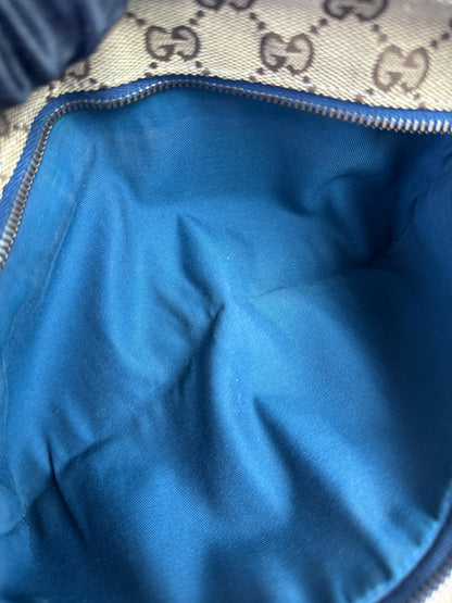 GUCCI Web Belt bag GG Canvas Navy Blue