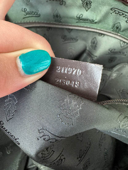 Gucci Web Tote GG Canvas Dark Brown