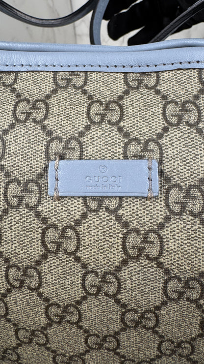 Gucci Tote With Strap GG Canvas light Blue