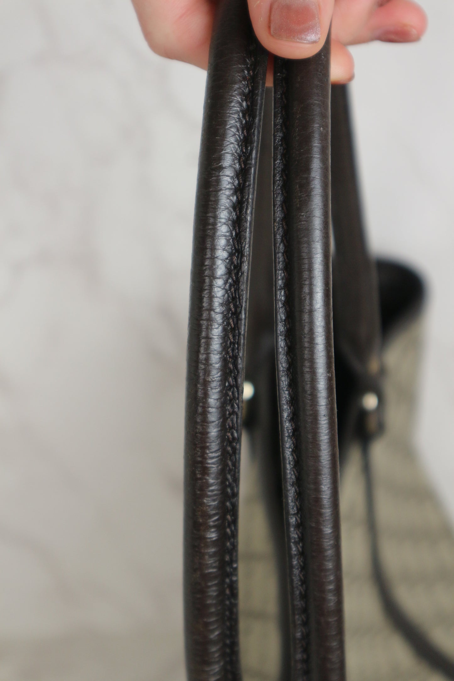 Gucci Shopping Tote Medium GG Supreme Coated Canvas Dark Brown