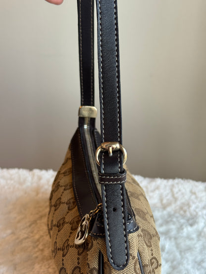 GUCCI Lovely Heart GG Canvas Brown