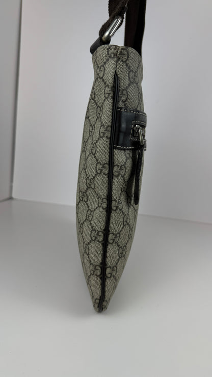 Gucci Flat Messenger GG Coated Canvas Medium