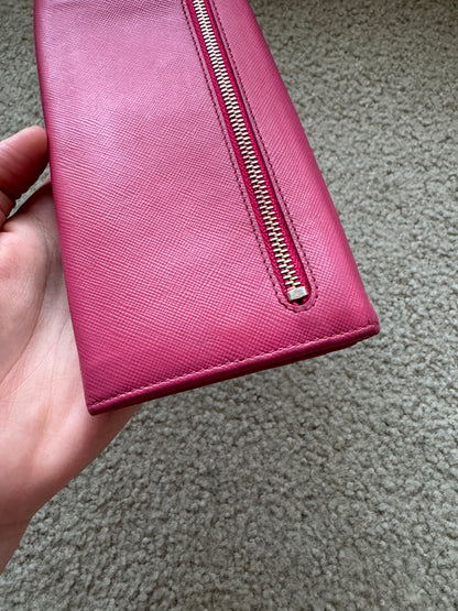 Prada saffianon Pink wallet