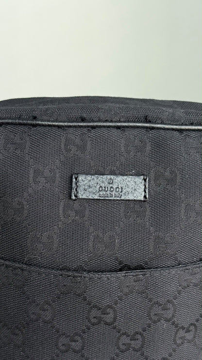 GUCCI Front pocket GG canvas Black Crossbody Black