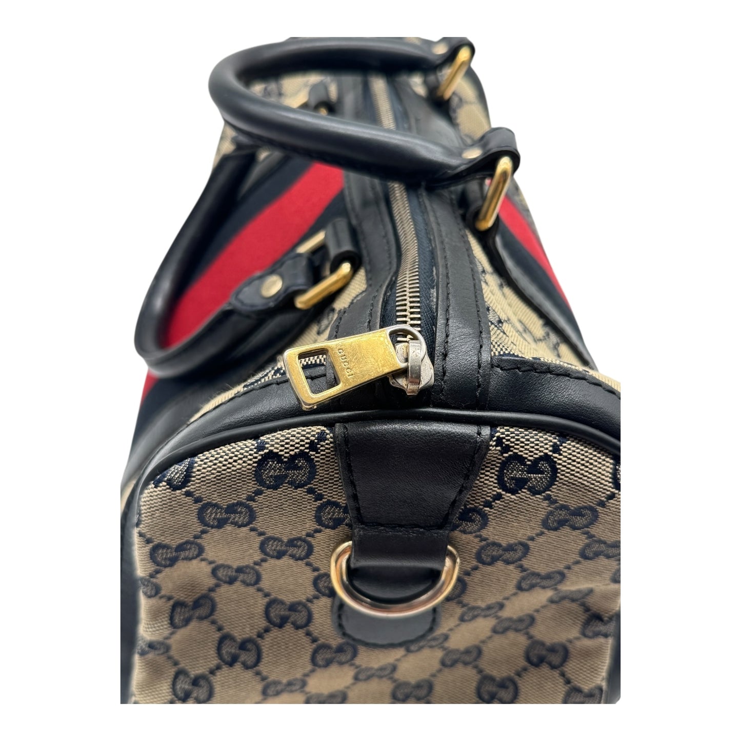 Authentic Gucci Boston GG Canvas Navy Blue