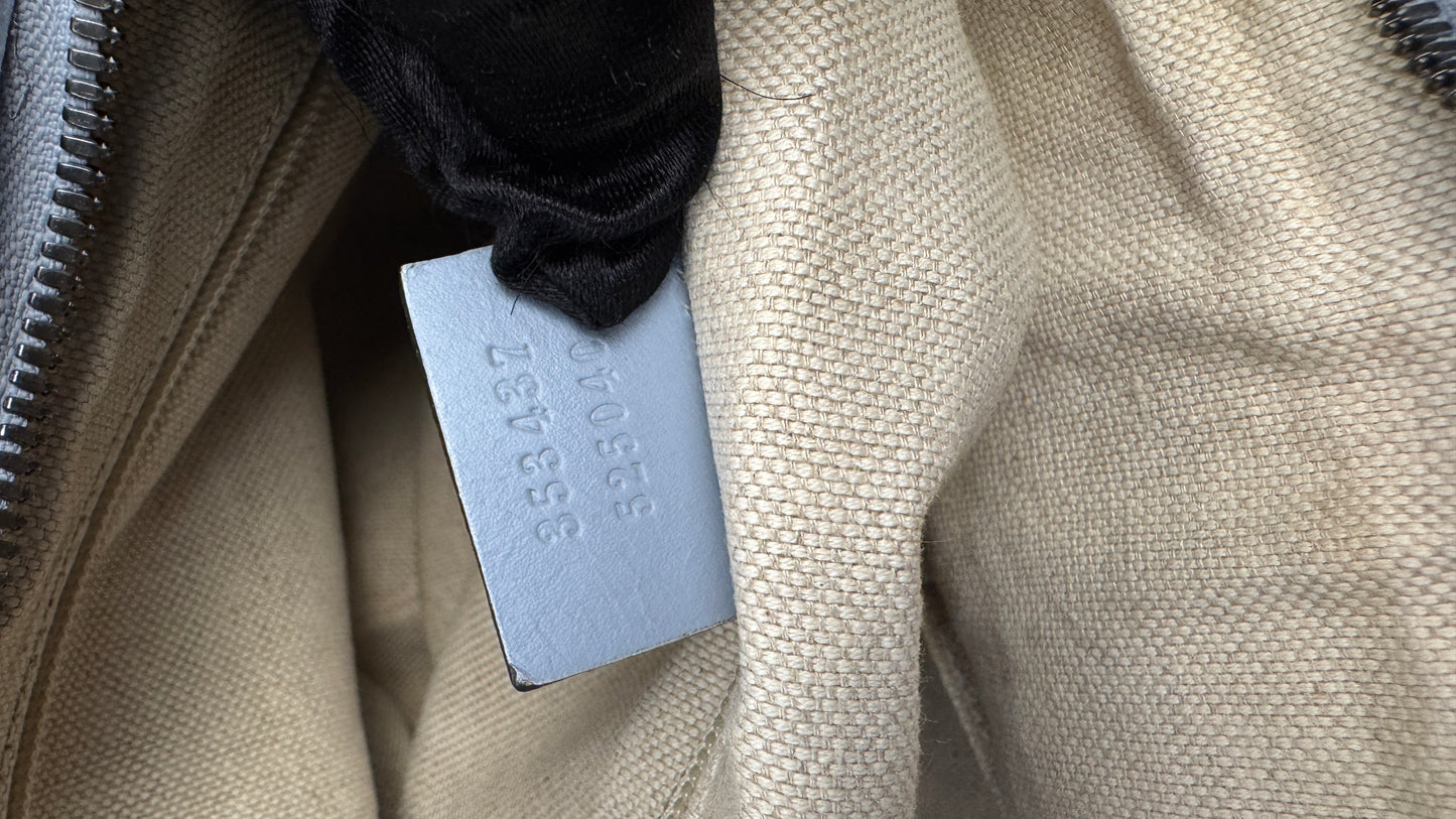 Gucci Tote With Strap GG Canvas light Blue