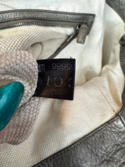 Gucci Soho Leather medium Grey  Bag