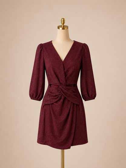 D11 👗Pre-Owned Red twist  dress(All sale are final)