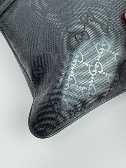 Gucci Flat Messenger Krystal GG Supreme canvas Black