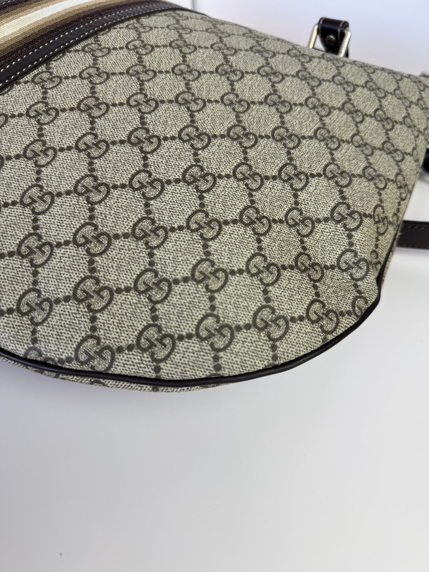 GUCCI GG Supreme Retro Web Two Ways Tote