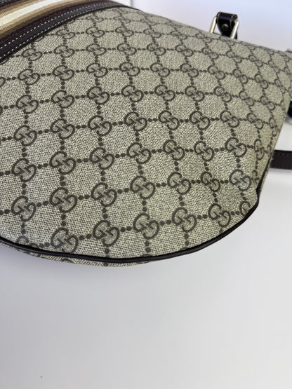 GUCCI GG Supreme Retro Web Two Ways Tote