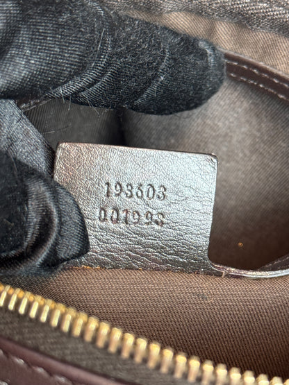 GUCCI Joy Boston GG Coated Canvas Brown