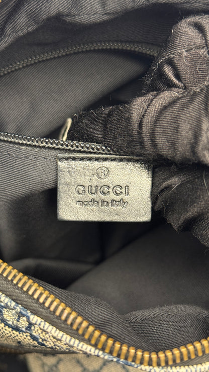 Gucci Front Zip Messenger Navy
