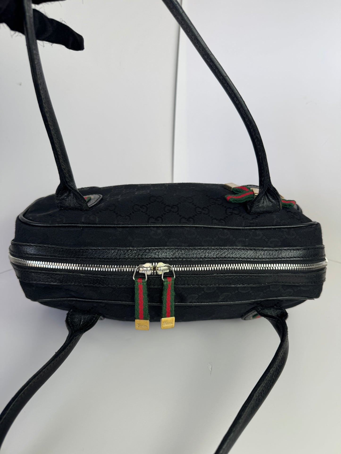 GUCCI  Princy Boston Small GG Black Canvas