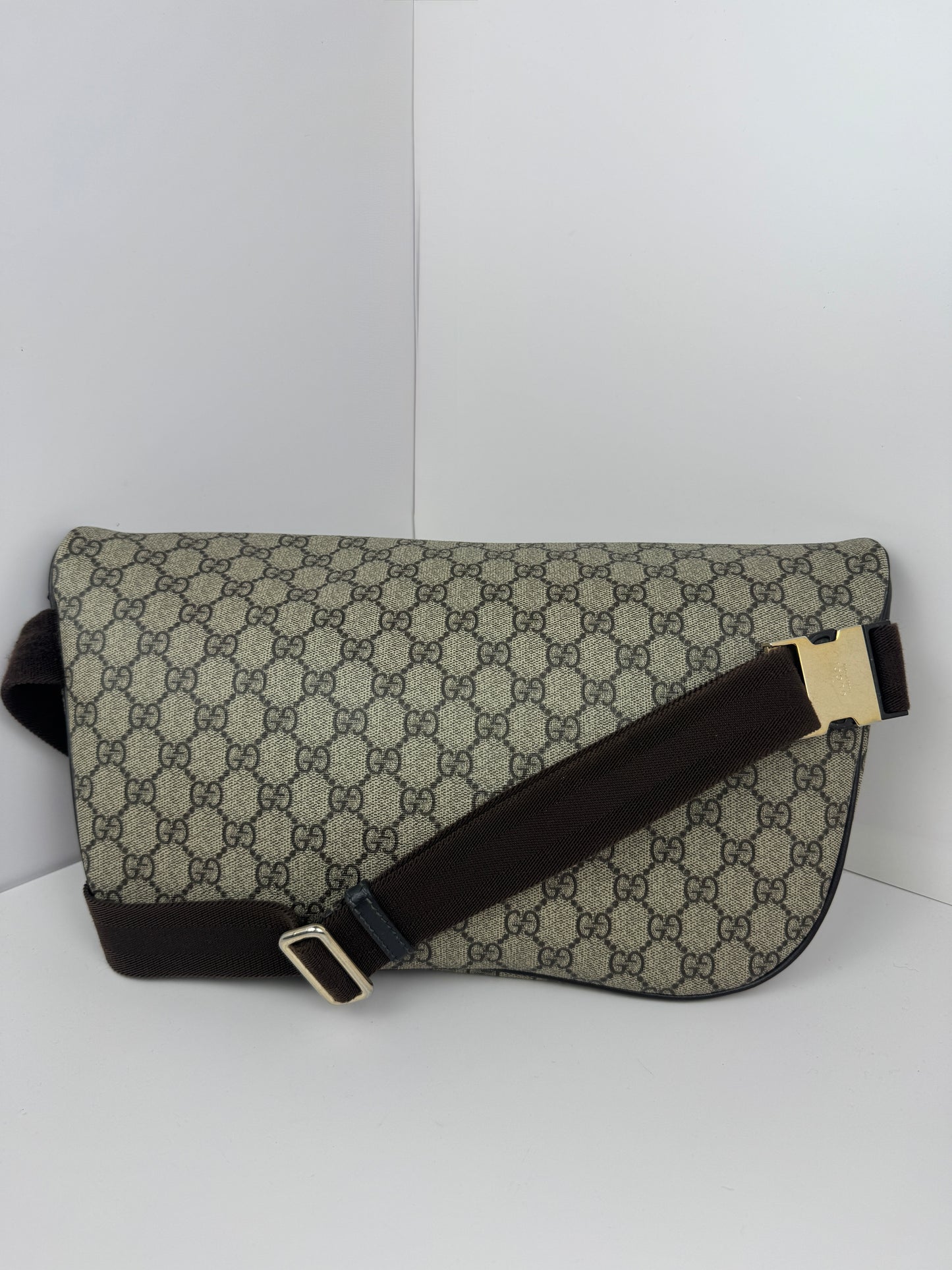 Gucci Belt Bag Coated Canvas GG Brown