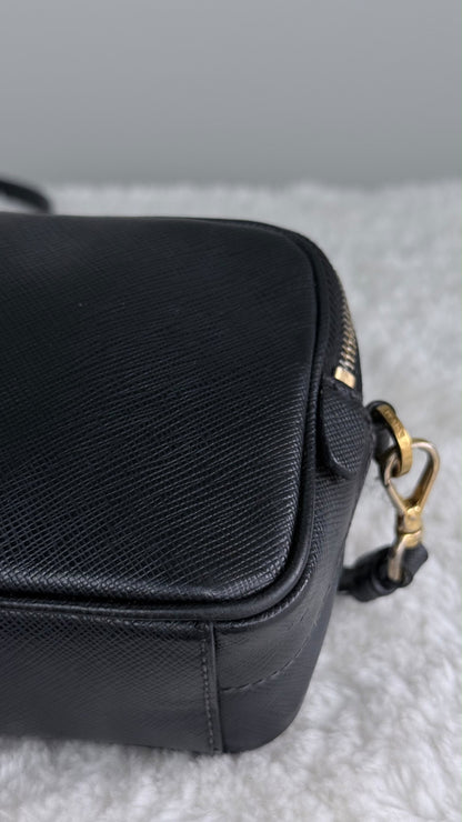PRADA Camera Saffiano double zip Black