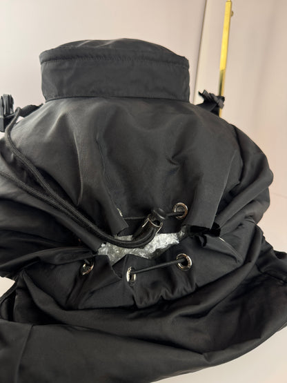 PRADA Tessuto Nylon Montagna Double Buckle Backpack Black