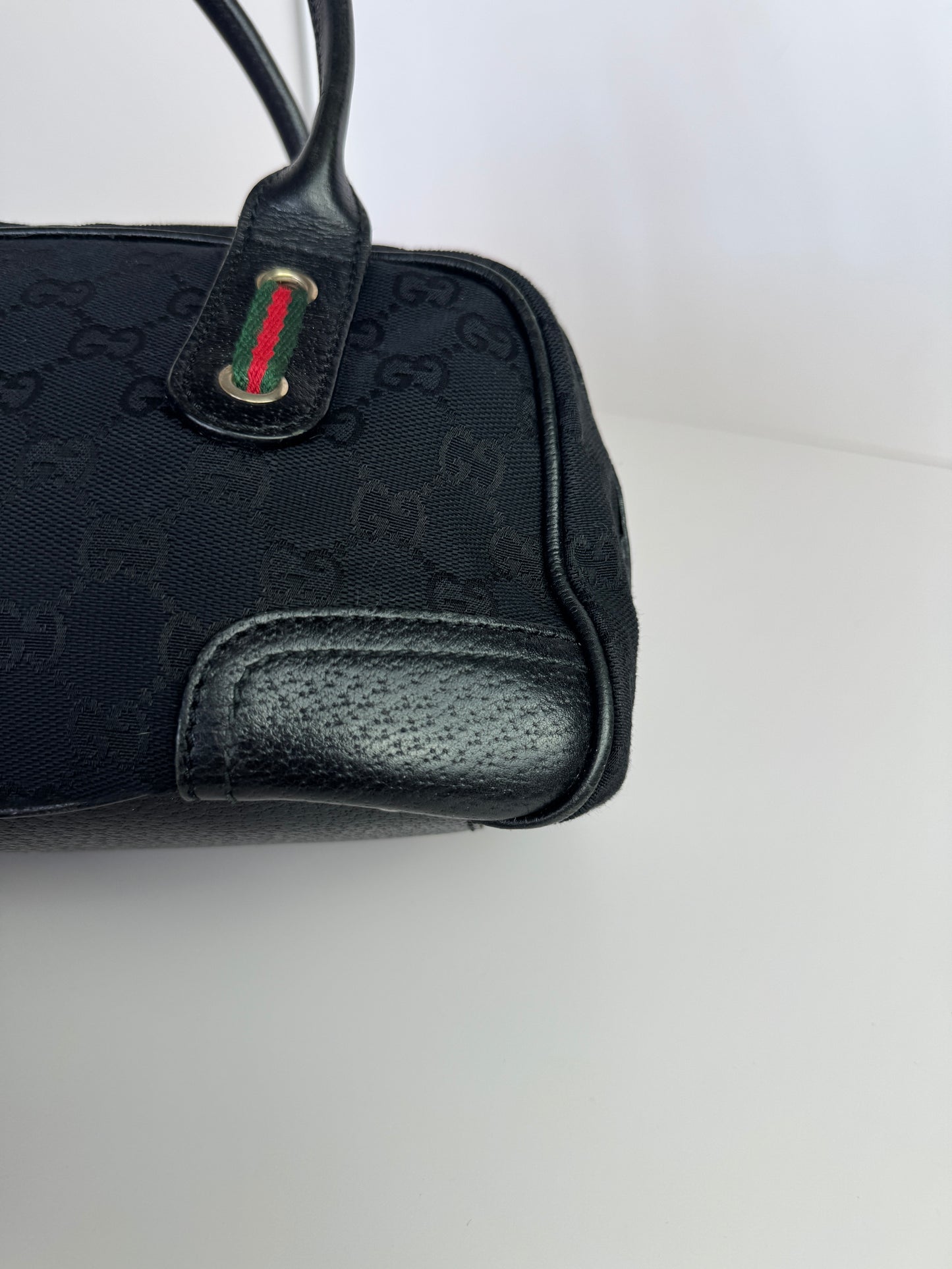 GUCCI  Princy Boston Small GG Black Canvas