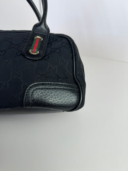 GUCCI  Princy Boston Small GG Black Canvas