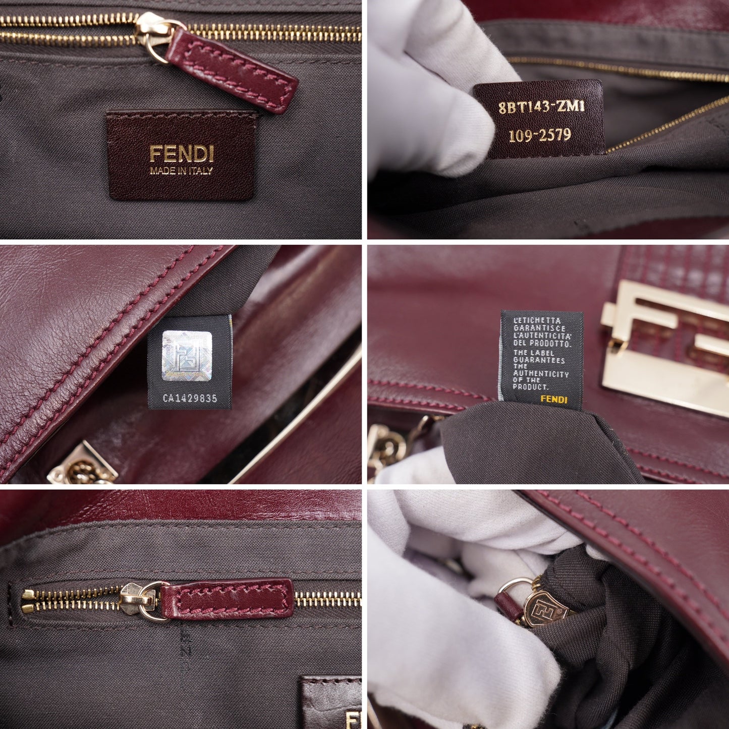 Fendi Purple Leather Maxi Baguette Flap