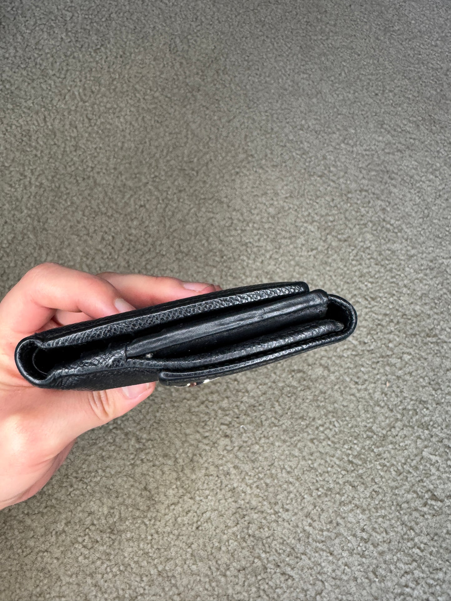 BVLGARI wallet leather Black