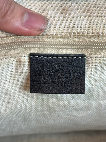 Gucci Soft Microguccdssima small Zippered Satchel Black