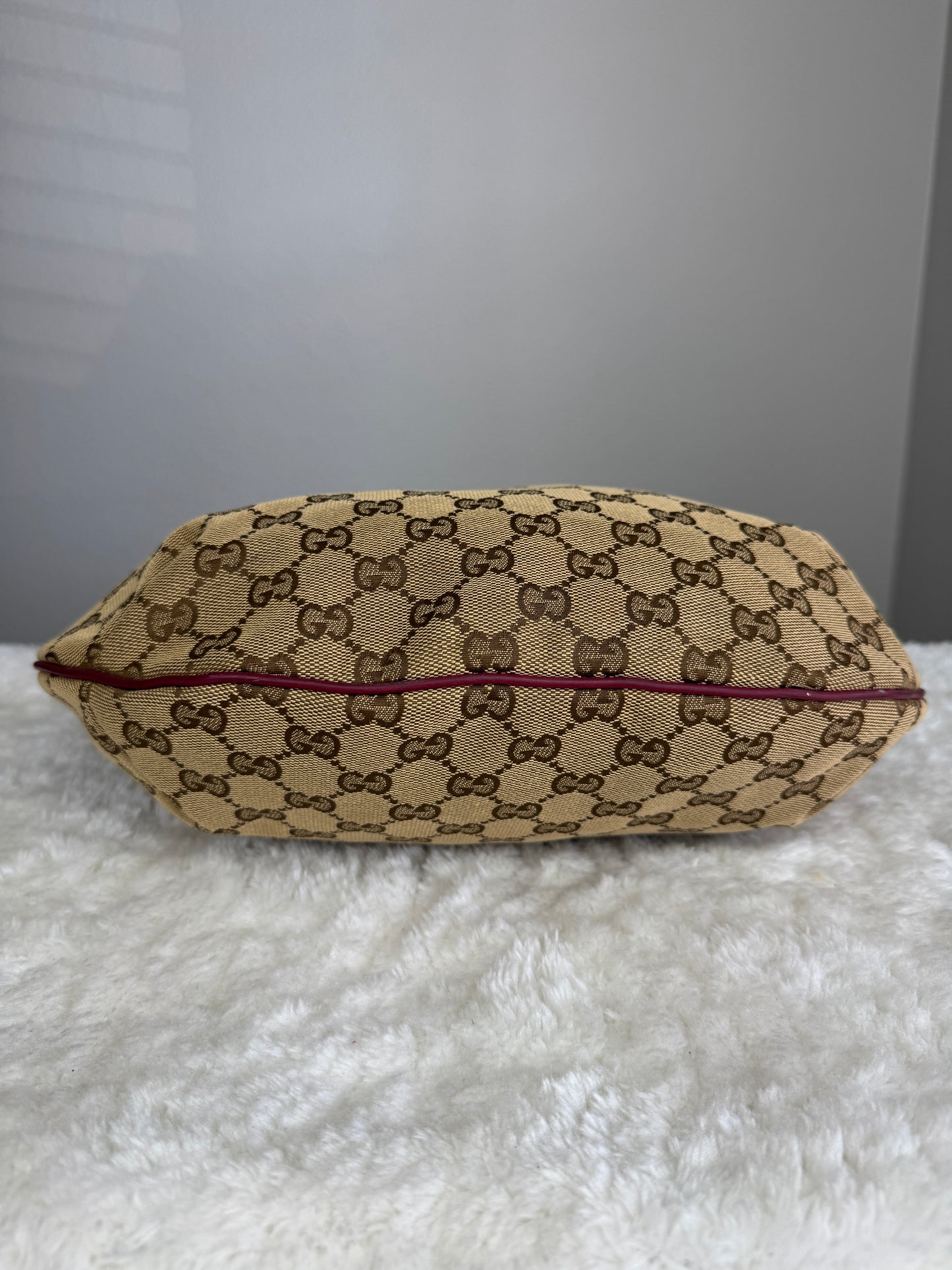 GUCCI Web Half Moon GG canvas Red