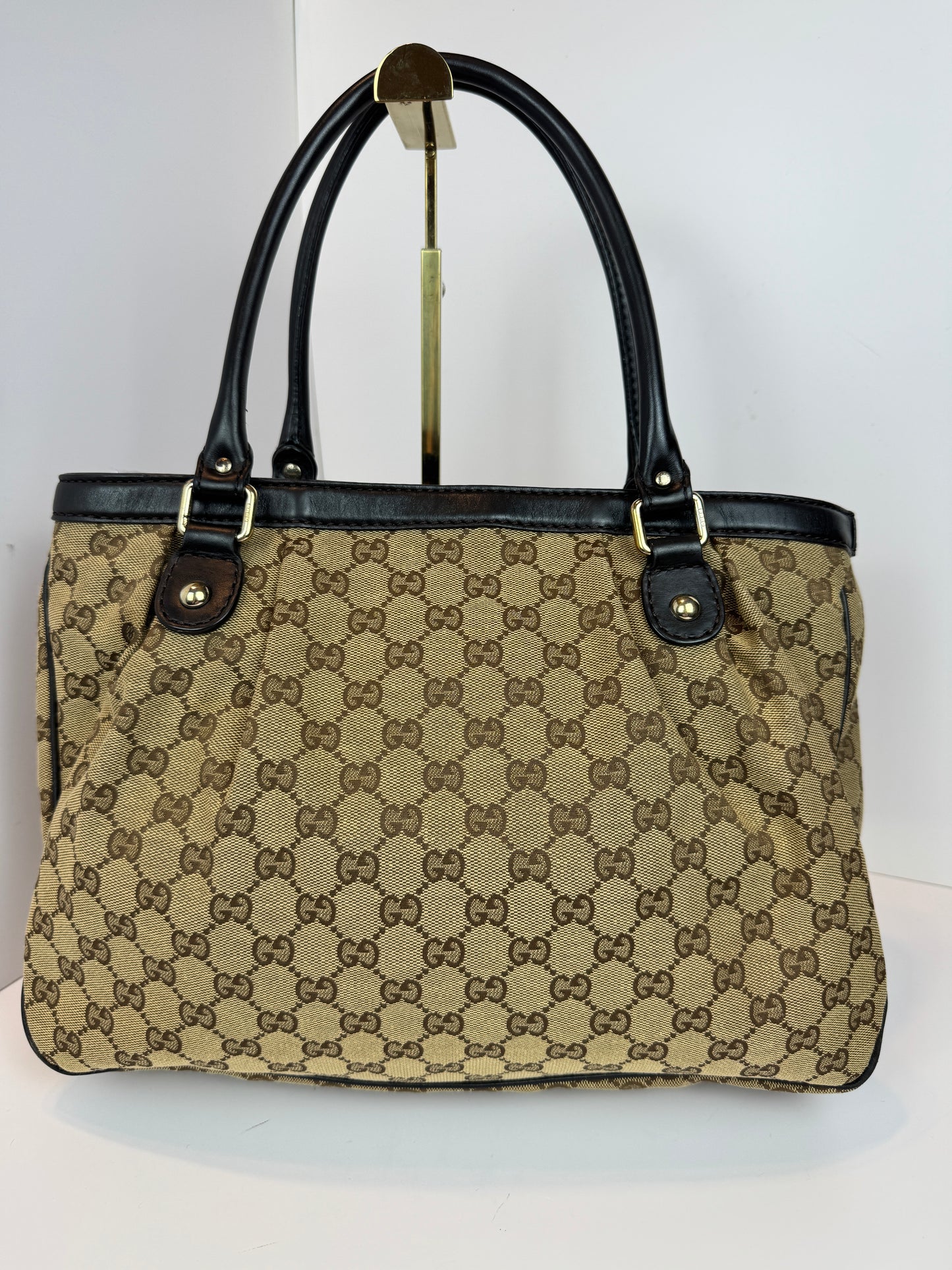 GUCCI Sukey Tote GG Canvas Brown