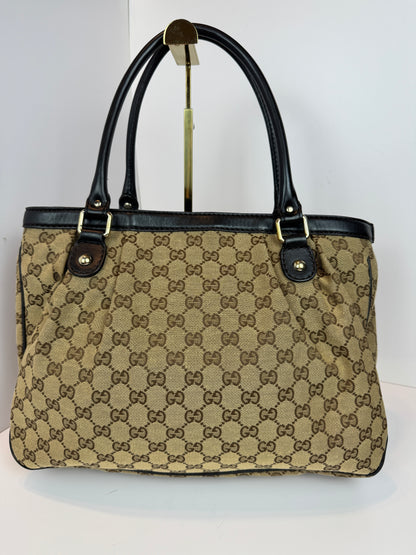 GUCCI Sukey Tote GG Canvas Brown